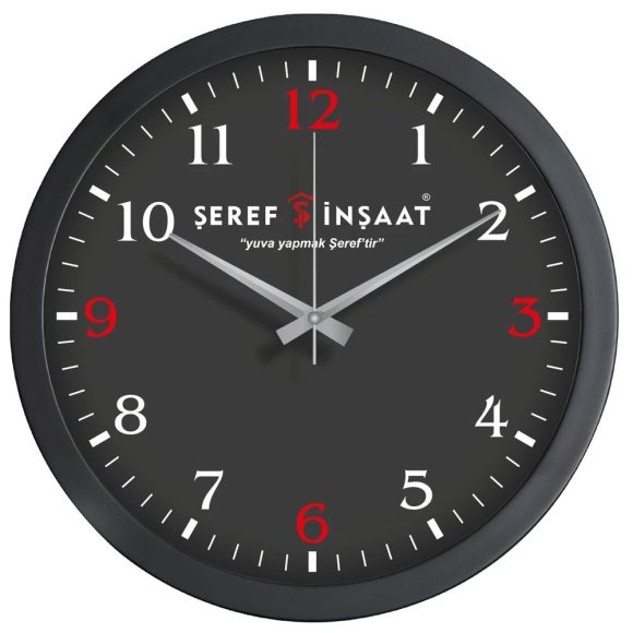 V30-334-S Siyah Plastik Duvar Saati