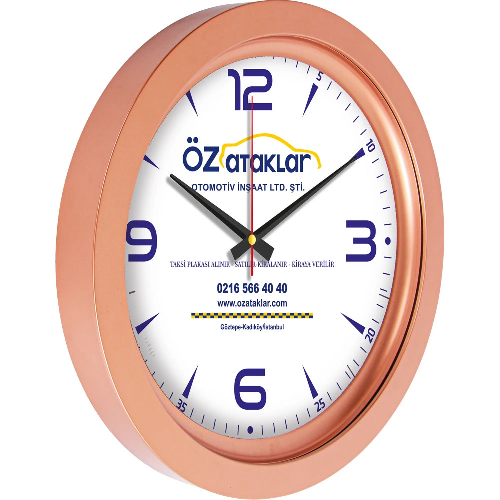 V30-741-B Bronz Metalize Duvar Saati