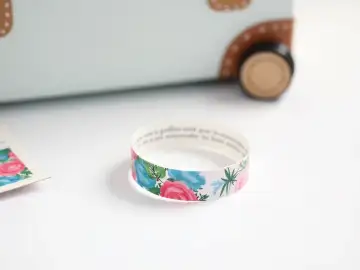 Kağıt Valiz Etiket Baskı Yapışkanlı Bilezik Özellikli 4x15 cm