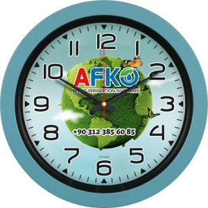 V30-346-CMV Çelik Mavisi Plastik Duvar Saati