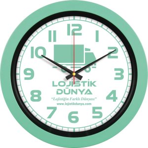 V30-346-MYSL Mint Yeşili Plastik Duvar Saati